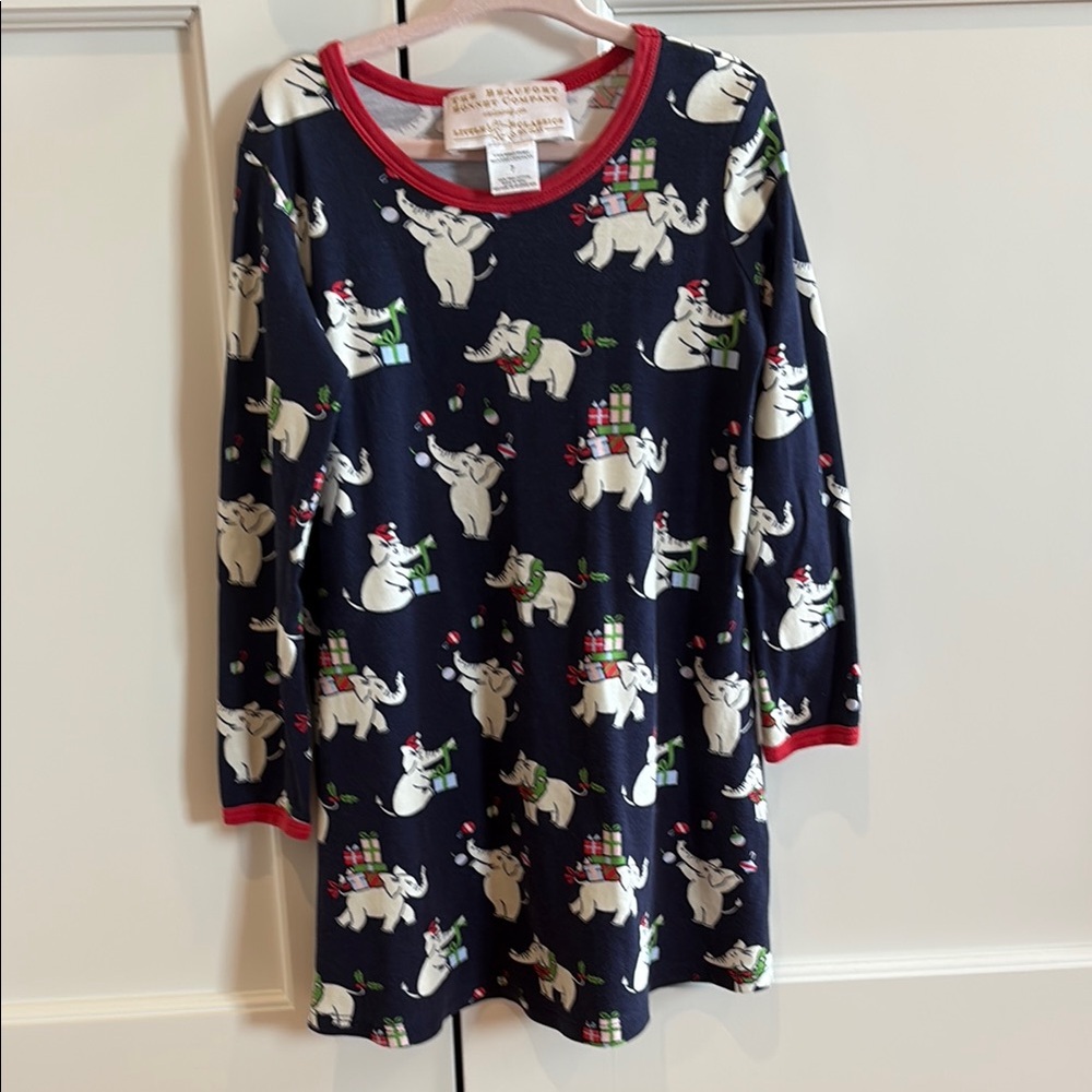 Hanna Andersson Blue and Red Nightgown Whimsical Design